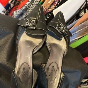 Vintage Buckle Detail Prada Heels Size 38.5
